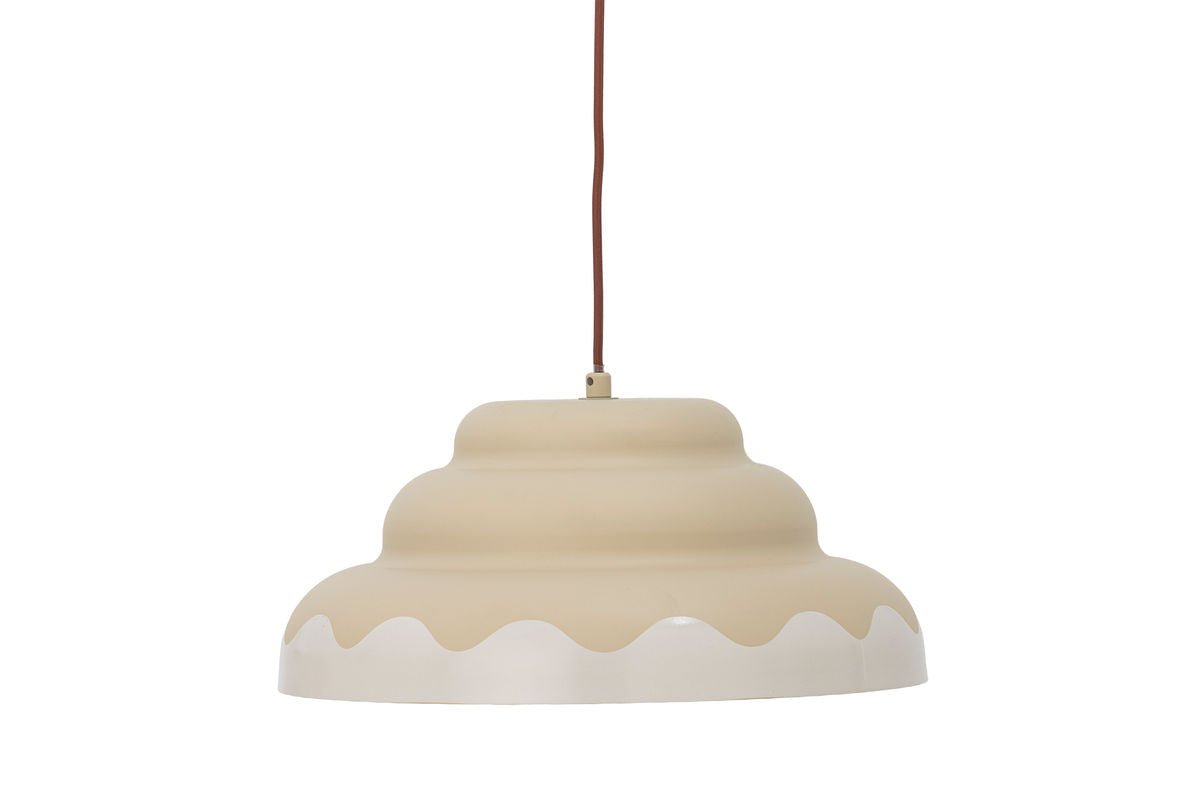 Luxusbetten24 Kora Pendelleuchte Abgerundetes Design Naturton