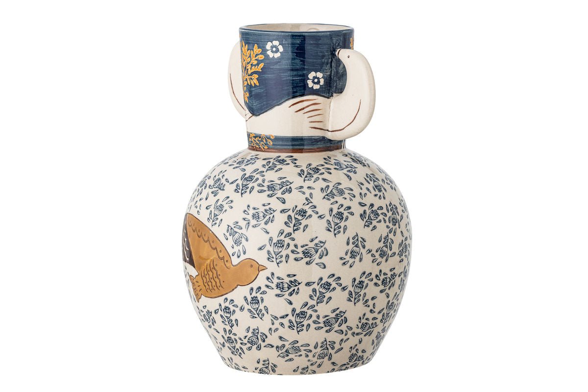 Vase Granny – Handbemalte Steingutvase, 25 cm, 1,5 kg für stilvolle Wohndekoration