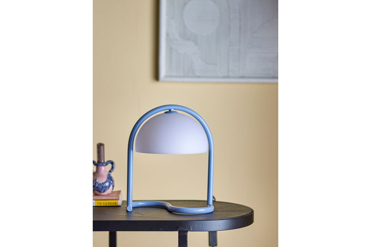 Luxusbetten24 Tabulara Moderne Tischlampe – Acryl, Babyblau für Wohnzimmer