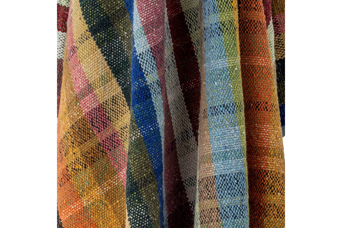 Luxusbetten24 Tahi Überwurfdecke, Bunt, 160x130 Cm, Recycelte Baumwolle