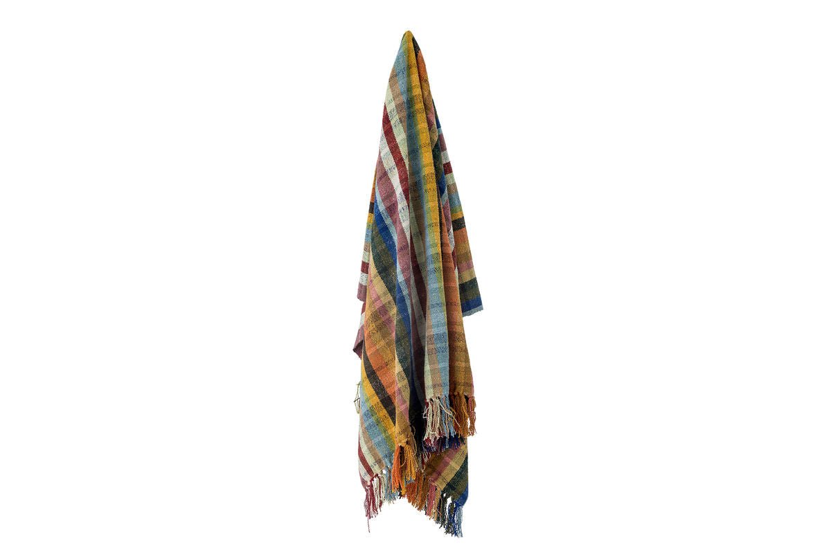Luxusbetten24 Tahi Überwurfdecke, Bunt, 160x130 Cm, Recycelte Baumwolle