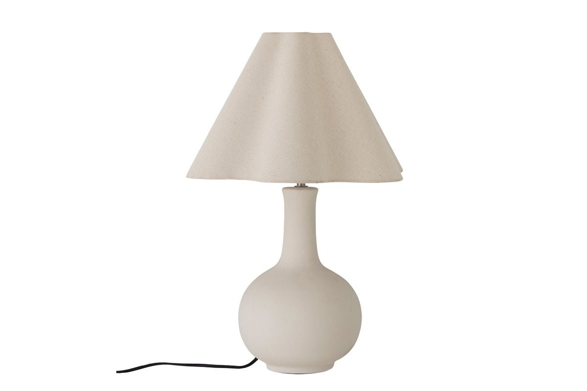 Luxusbetten24 Basically Tischlampe aus Steingut Weiß