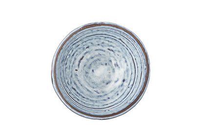 Kairox Schalen‑Set Blau‑Schwarzes Steingut Dekorativ Wohnzimmer Design 4‑teilig