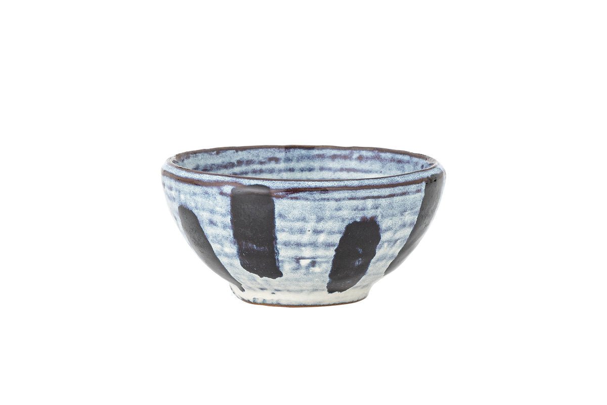 Kairox Schalen‑Set Blau‑Schwarzes Steingut Dekorativ Wohnzimmer Design 4‑teilig