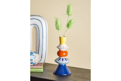 Luxusbetten24 Lio Vase Bunt Aus Steingut