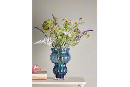 Luxusbetten24 Vase Georga aus Glas, Handgefertigt, Dekorativ, Blau