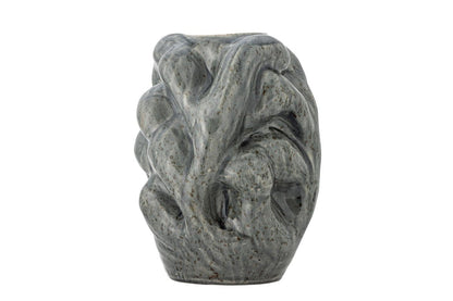 Luxusbetten24 Grey Value Vase Steingut, Dunkelgrau