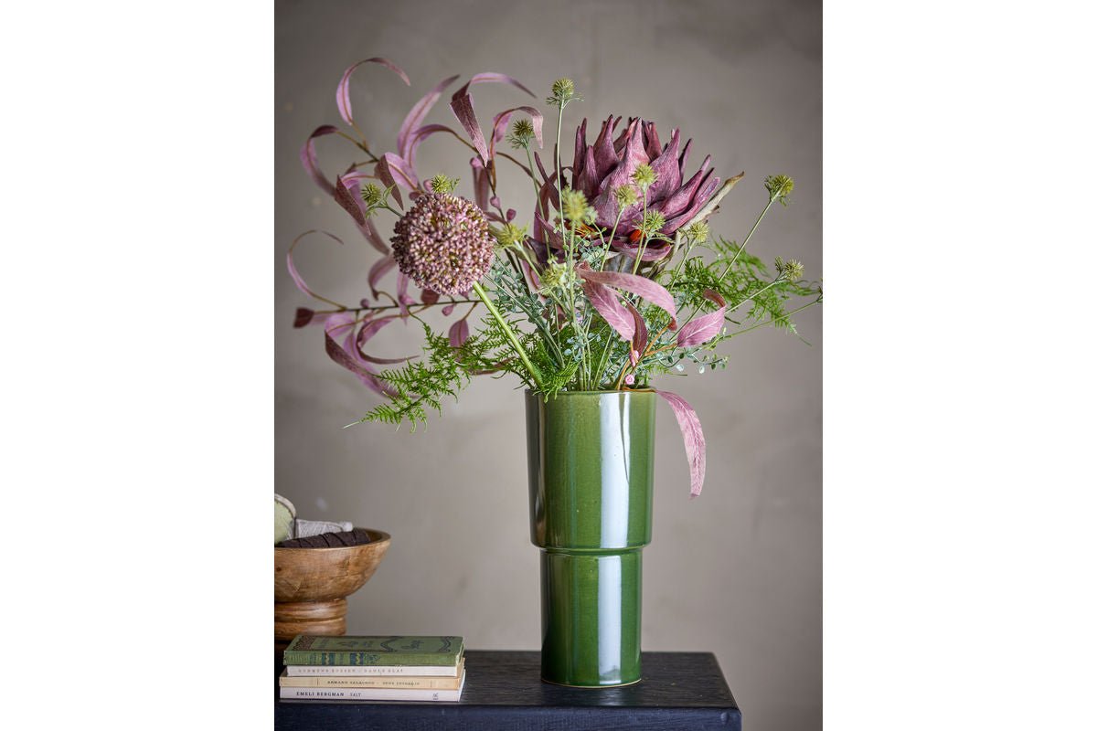 Luxusbetten24 Lizi Vase aus Steingut Grün
