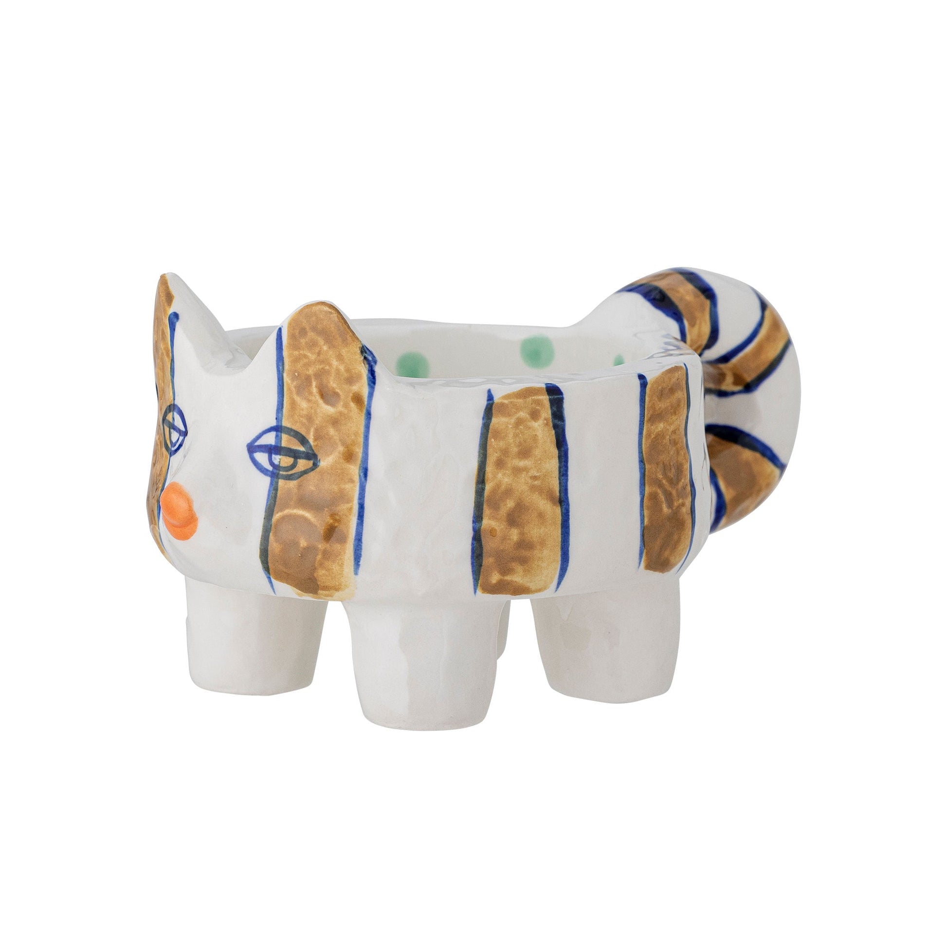 Luxusbetten24 Misu Kerzenhalter-Set Bemalt Steingut 2er-Set Verschiedene Farben
