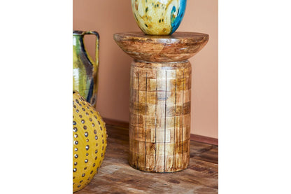 Luxusbetten24 Nola Beistelltisch aus Mangoholz, Naturstil