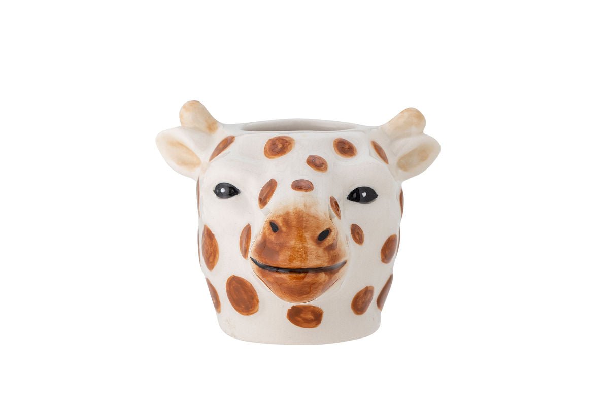 Vase Milly Braun Aus Steingut Handgefertigt