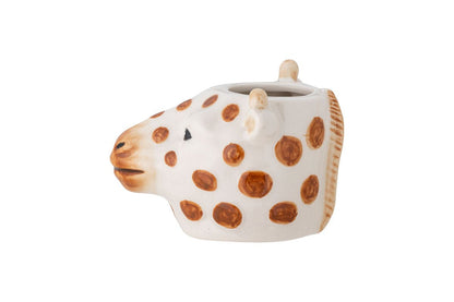 Vase Milly Braun Aus Steingut Handgefertigt