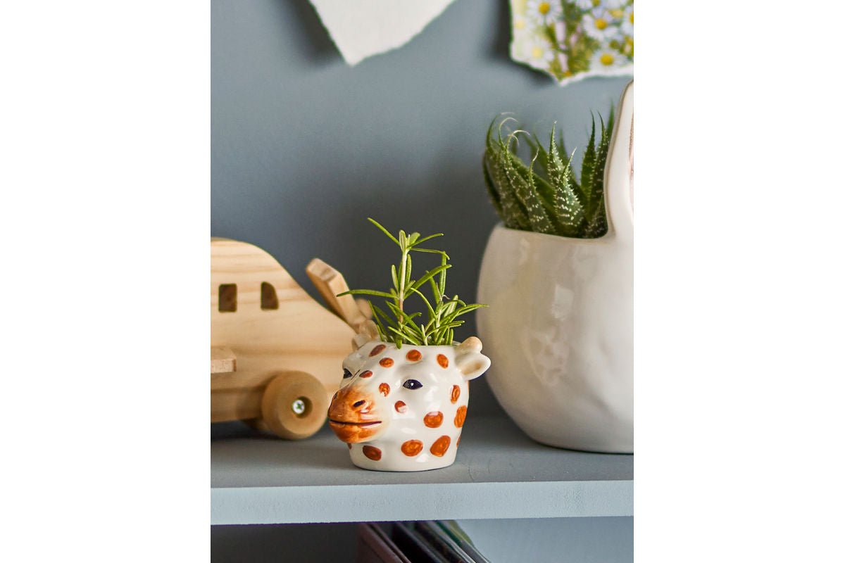 Vase Milly Braun Aus Steingut Handgefertigt