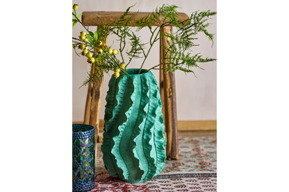 Luxusbetten24 Cacto Vase Terrakotta Grün