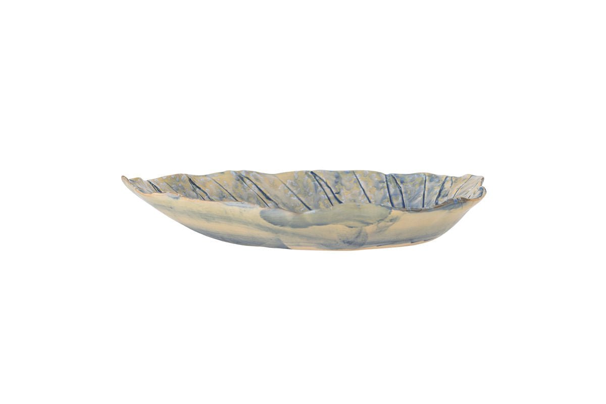 Servierplatte Orya aus Steingut mit Reaktiver Glasur, Blau