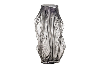 Luxusbetten24 Elowen Vase Graues Glas Grau Design Wohnzimmer