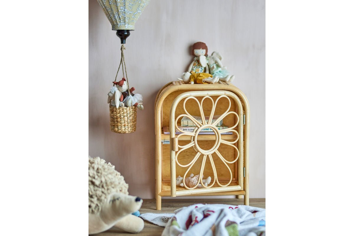 Luxusbetten24 Ubud Kinder-Kommode Blumenform Aus Natürlichem Rattan Natur