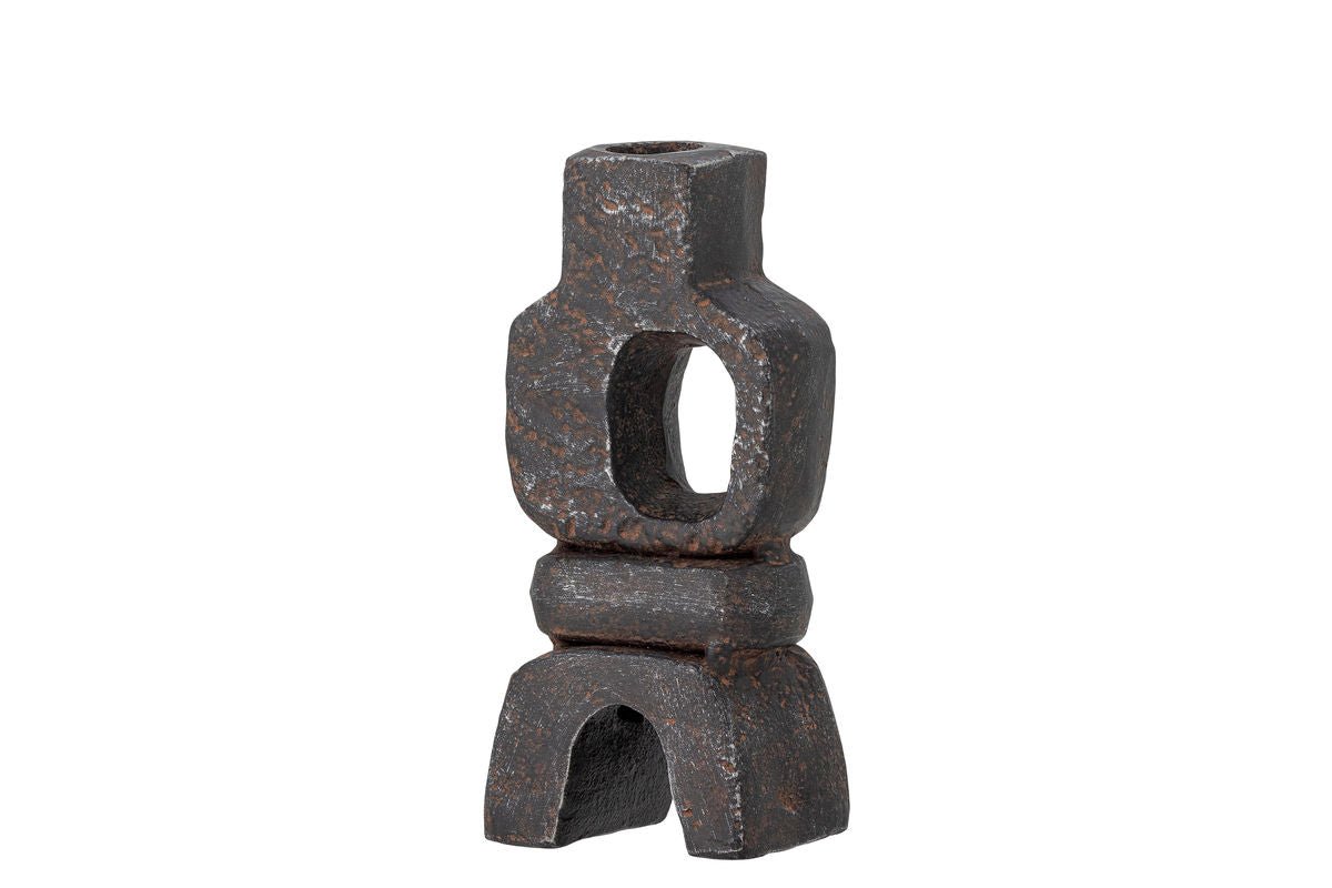 Luxusbetten24 Ferro Kerzenhalter Gusseisen Schwarz Modern Design Premium