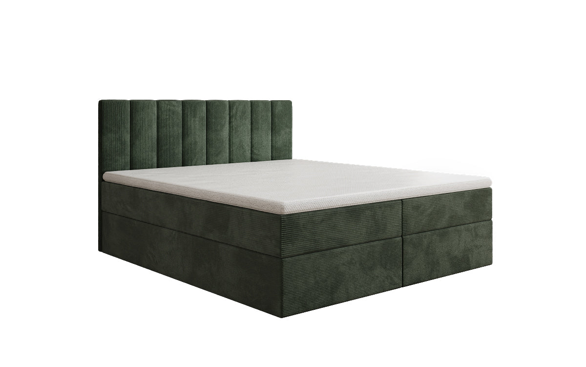 Luxusbetten24 Sofia Boxspringbett Cord mit Stauraum