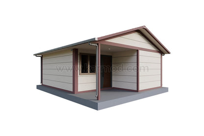 Karmod Casa Container 42 m² Balcone e Tetto Gablato