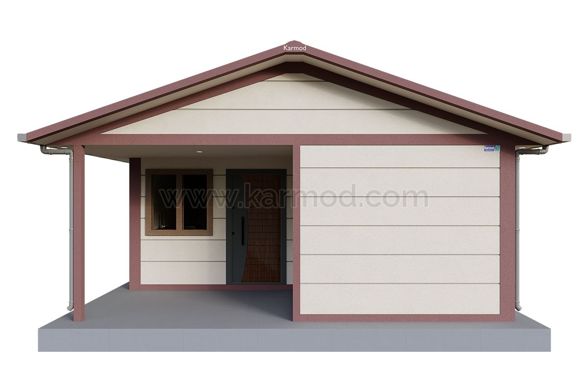 Karmod Casa Container 42 m² Balcone e Tetto Gablato