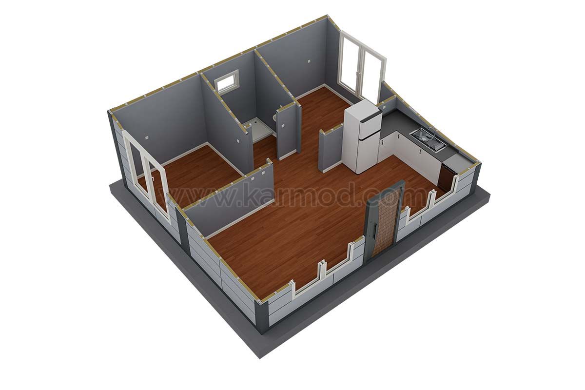 Karmod Metropol Container Home 42 M² Moderno e Confortevole