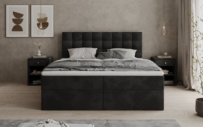 Boxspringbett Como in Cord mit Stauraum