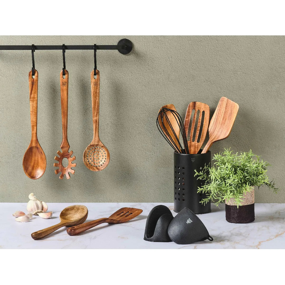 Set d'Ustensiles de Cuisine Bois SKOV Bjorn 12 Pièces MKR00014547170