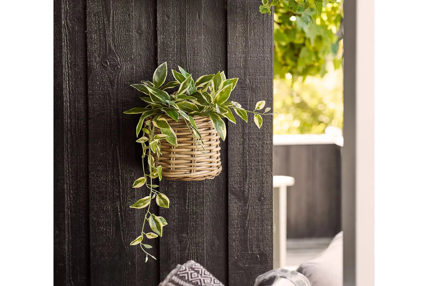 Garten Pflanzkorb Myrora – aus Kubu‑Rattan zum Hängen