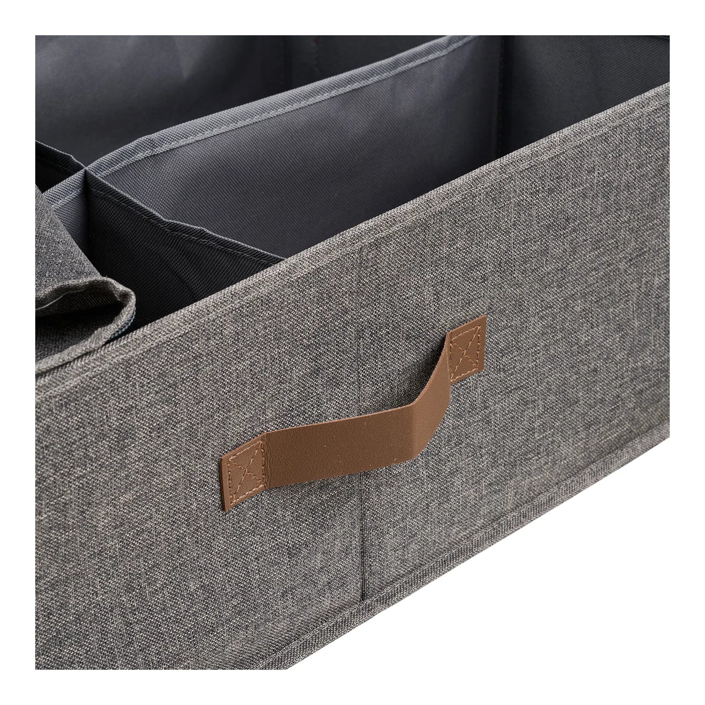 Luxusbetten24 Skandira Organizer mit Deckel, Grauer Farbe Design