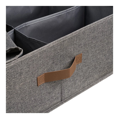 Luxusbetten24 Skandira Organizer mit Deckel, Grauer Farbe Design