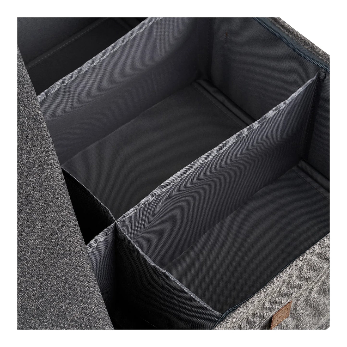 Luxusbetten24 Skandira Organizer mit Deckel, Grauer Farbe Design