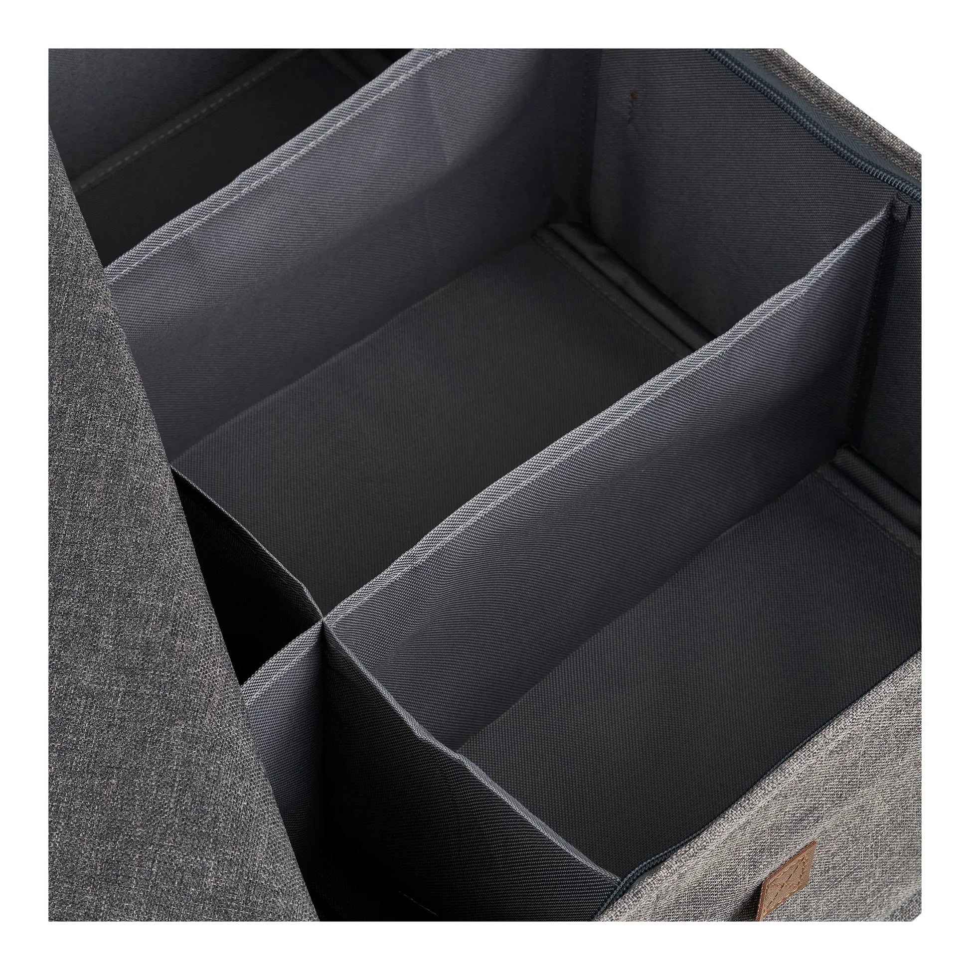 Luxusbetten24 Skandira Organizer mit Deckel, Grauer Farbe Design