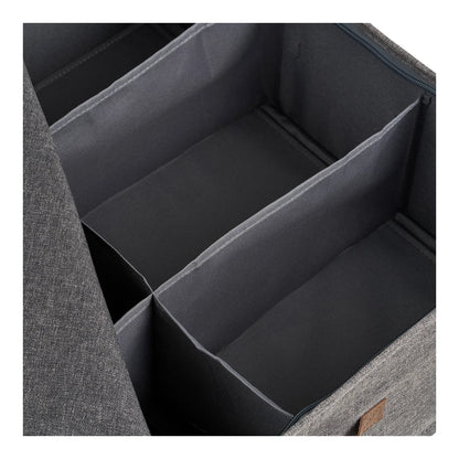 Luxusbetten24 Skandira Organizer mit Deckel, Grauer Farbe Design