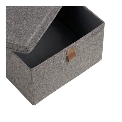 Velmoria Aufbewahrungsbox mit Deckel Grau 3er Set