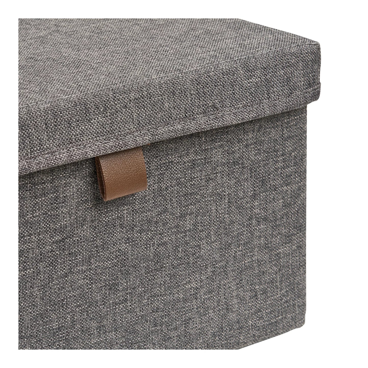 Velmoria Aufbewahrungsbox mit Deckel Grau 3er Set