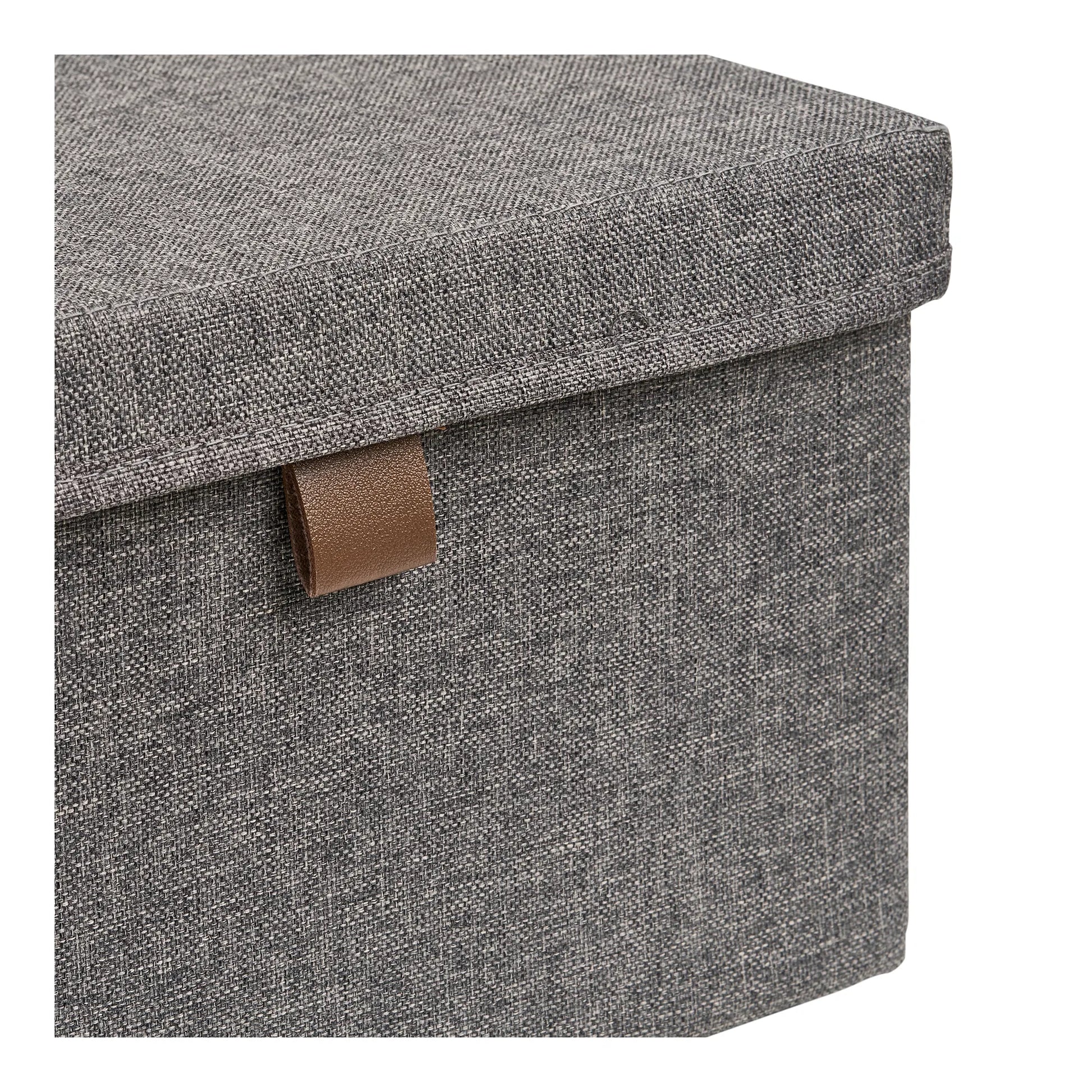 Velmoria Aufbewahrungsbox mit Deckel Grau 3er Set