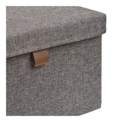 Velmoria Aufbewahrungsbox mit Deckel Grau 3er Set