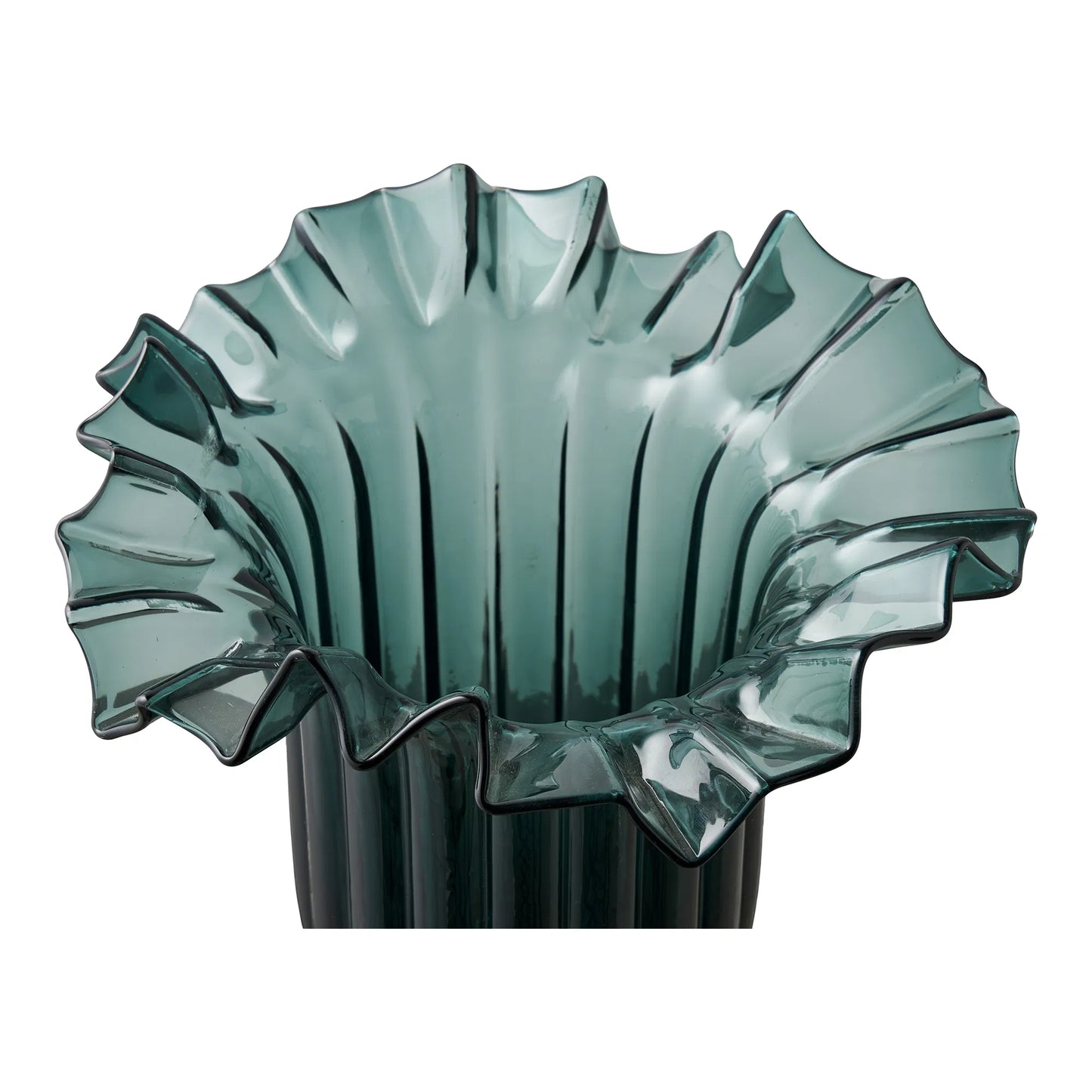 Vase Norelia – Edle Glasvase in Dunkelgrün