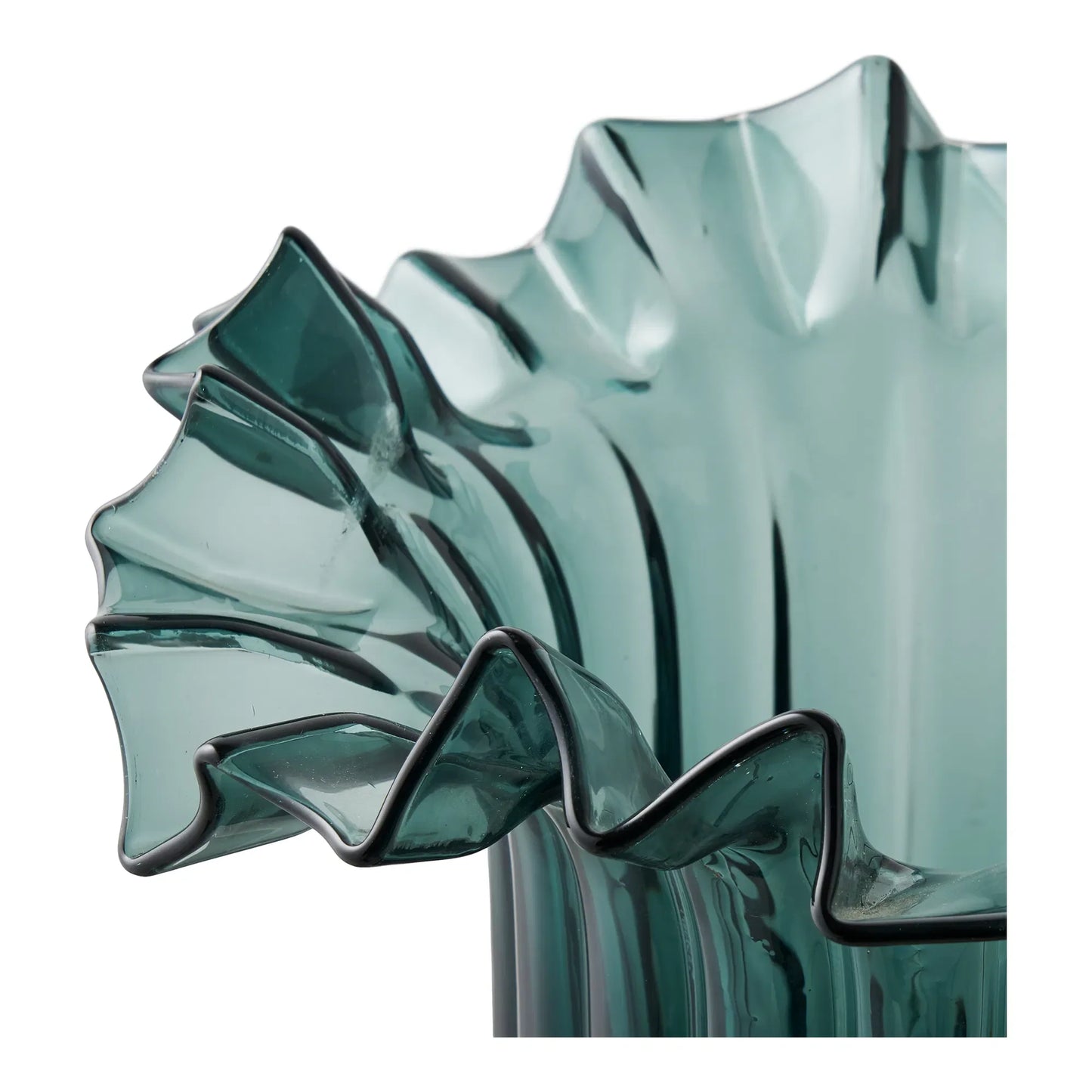 Vase Norelia – Edle Glasvase in Dunkelgrün