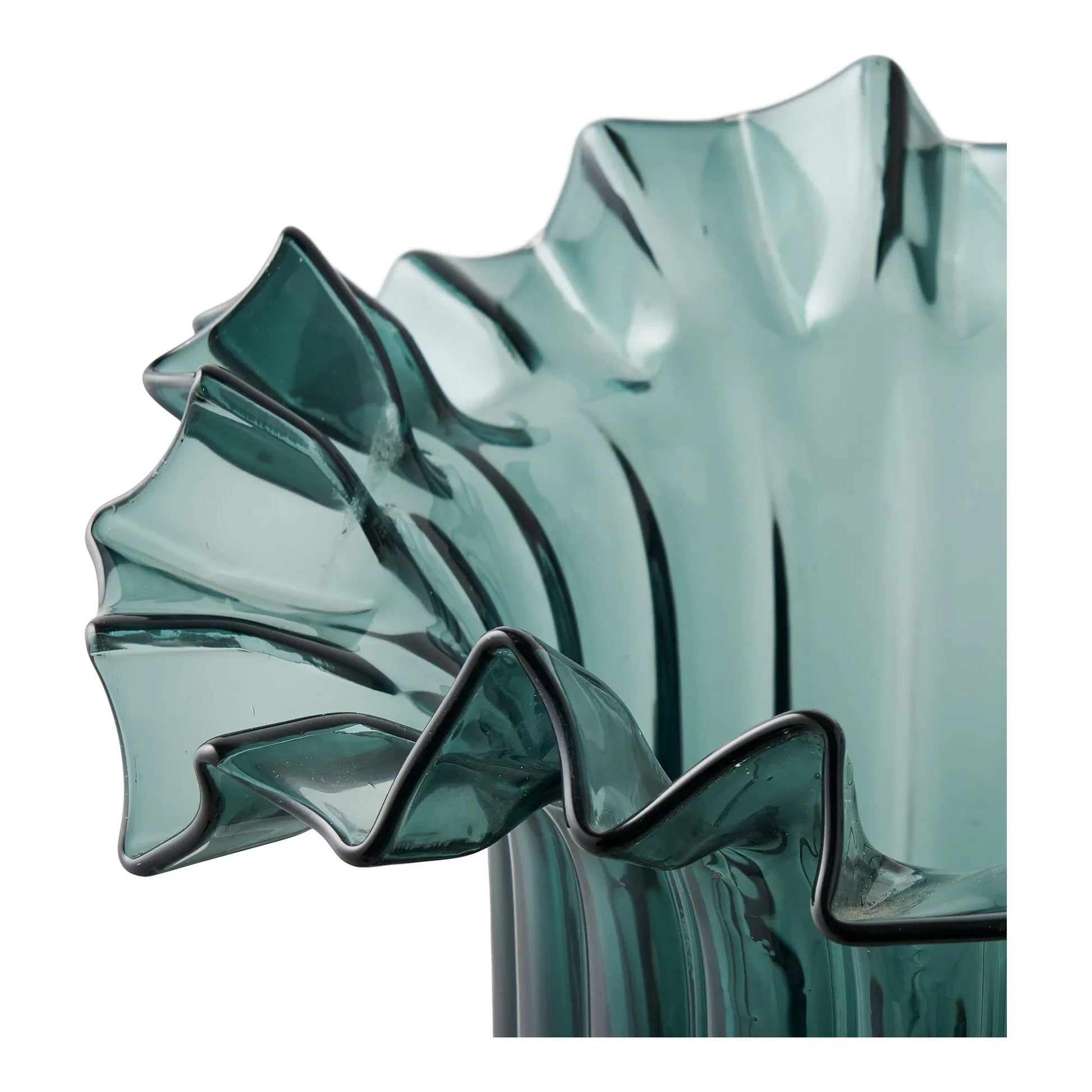 Vase Norelia – Edle Glasvase in Dunkelgrün