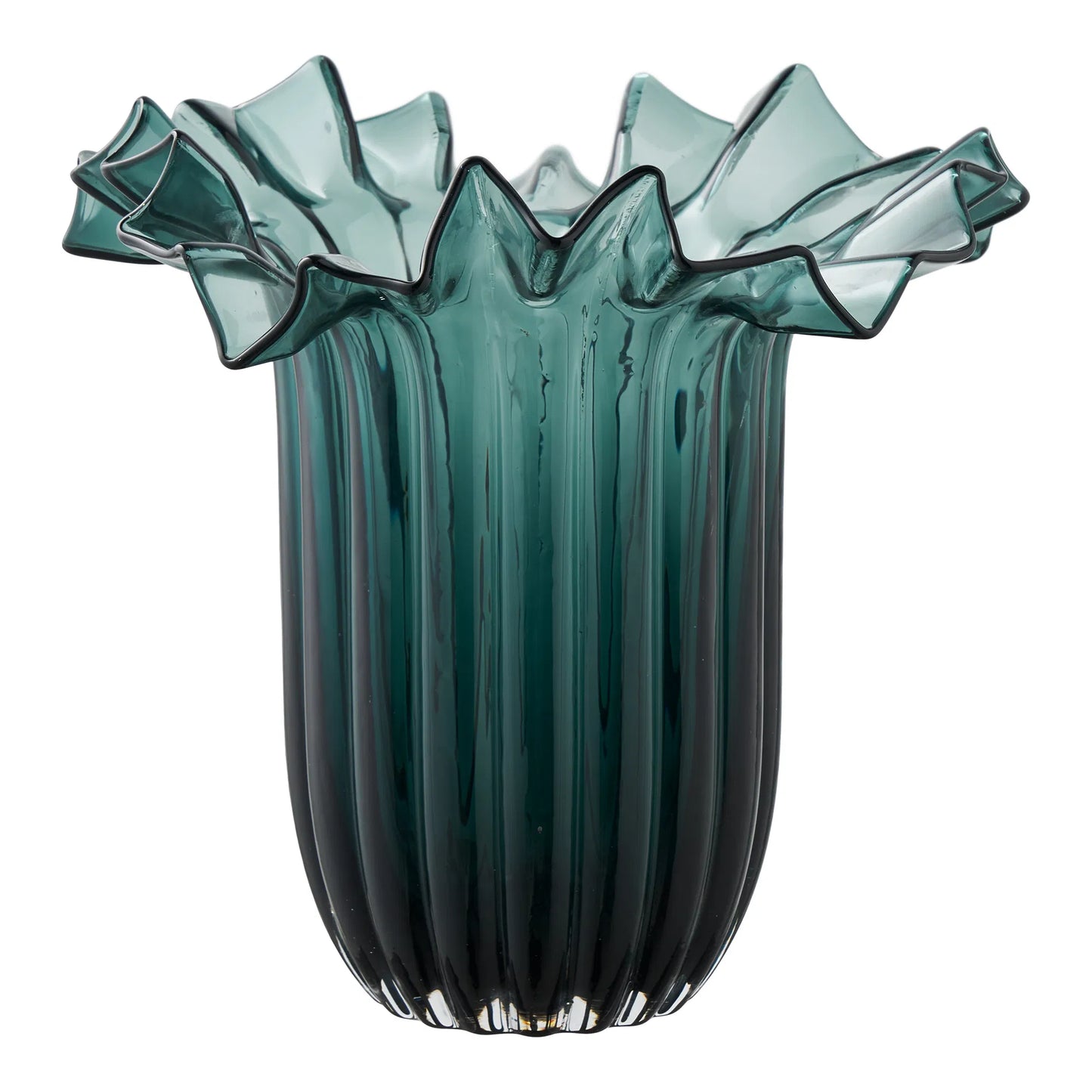Vase Norelia – Edle Glasvase in Dunkelgrün