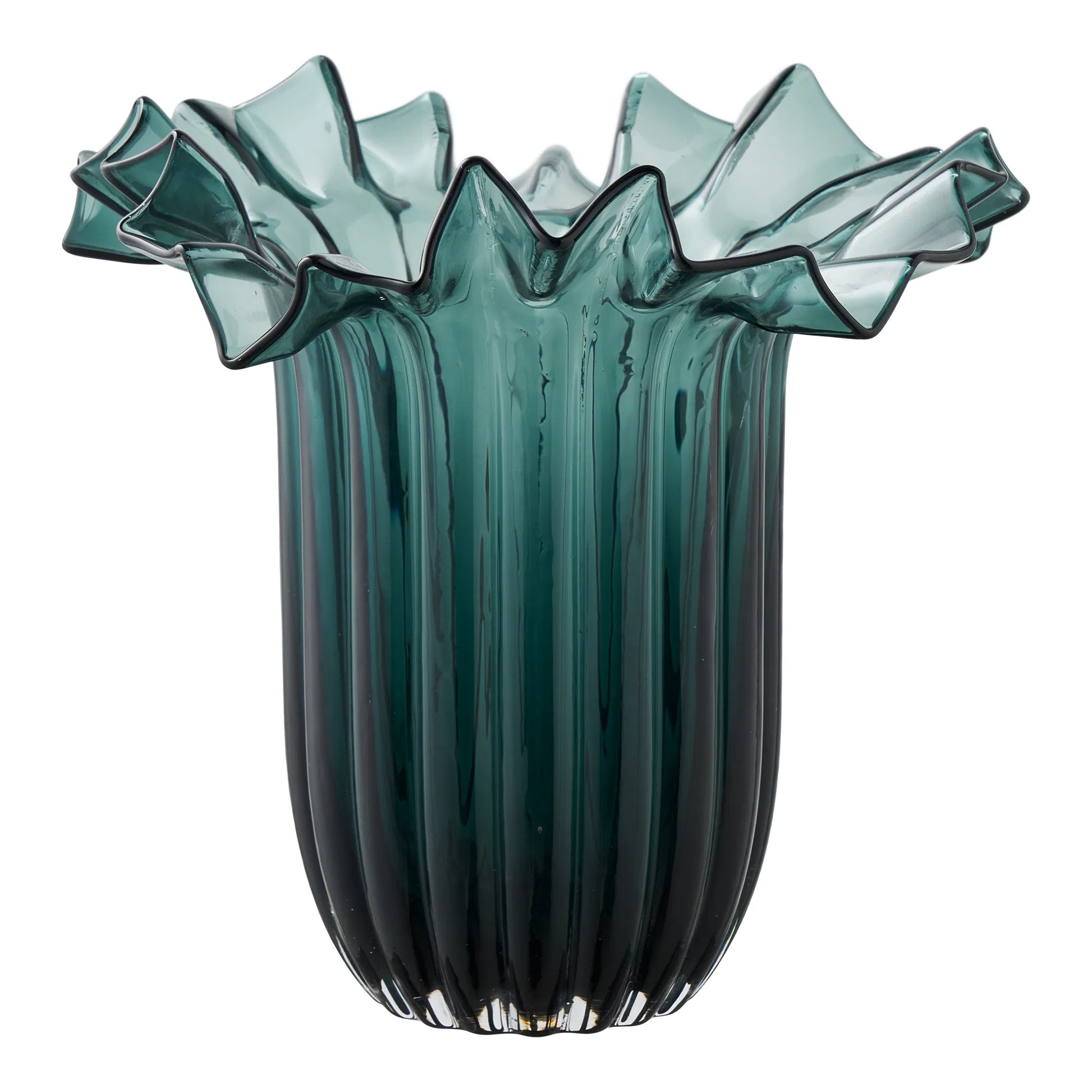 Vase Norelia – Edle Glasvase in Dunkelgrün