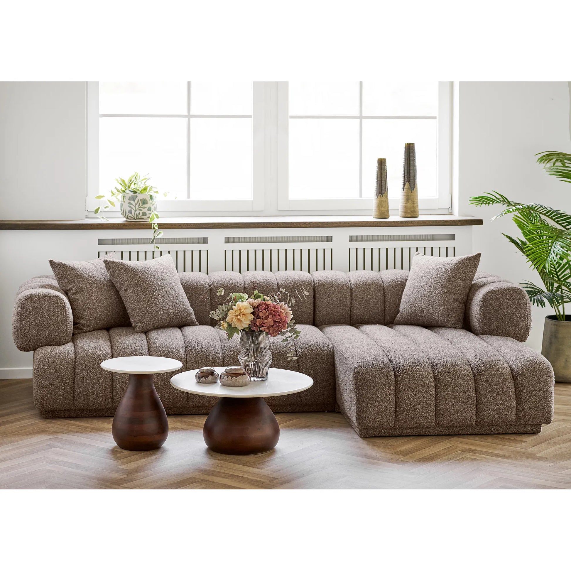 Luxusbetten24 Jorvane Keramikvase, edel, braun, klein, dekorativ, Wohnzimmer