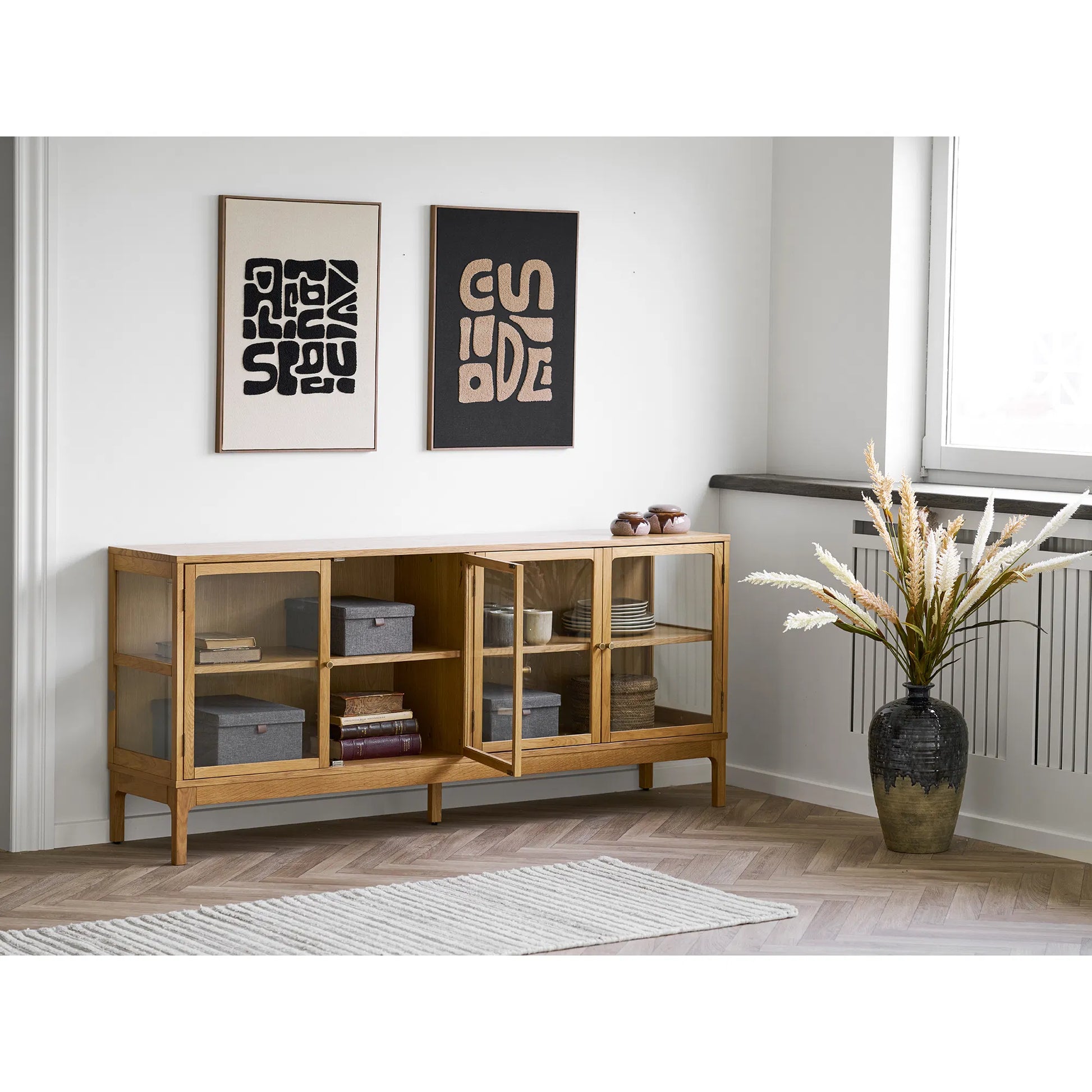 Luxusbetten24 Serevia Keramikvase Edle Dunkelblau Handgefertigt Wohnzimmer Dekoration