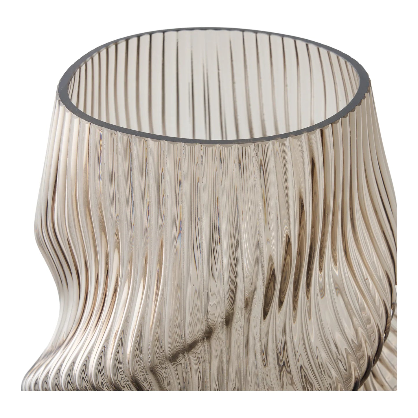 Vase Salmira - edle Glasvase in braun
