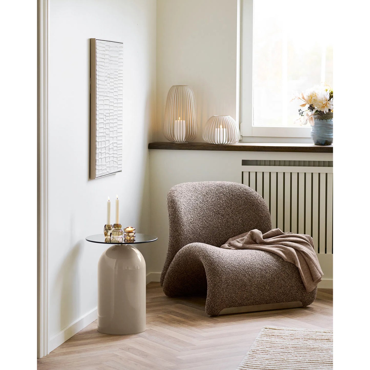 Luxusbetten24 Bravika Edle Keramikvase Mundgeblasen Hellblau Dekorativ Elegant