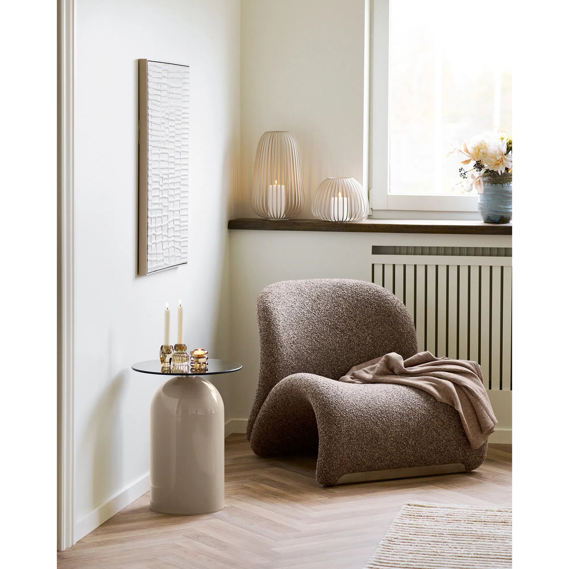Luxusbetten24 Bravika Edle Keramikvase Mundgeblasen Hellblau Dekorativ Elegant