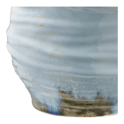 Luxusbetten24 Bravika Edle Keramikvase Mundgeblasen Hellblau Dekorativ Elegant