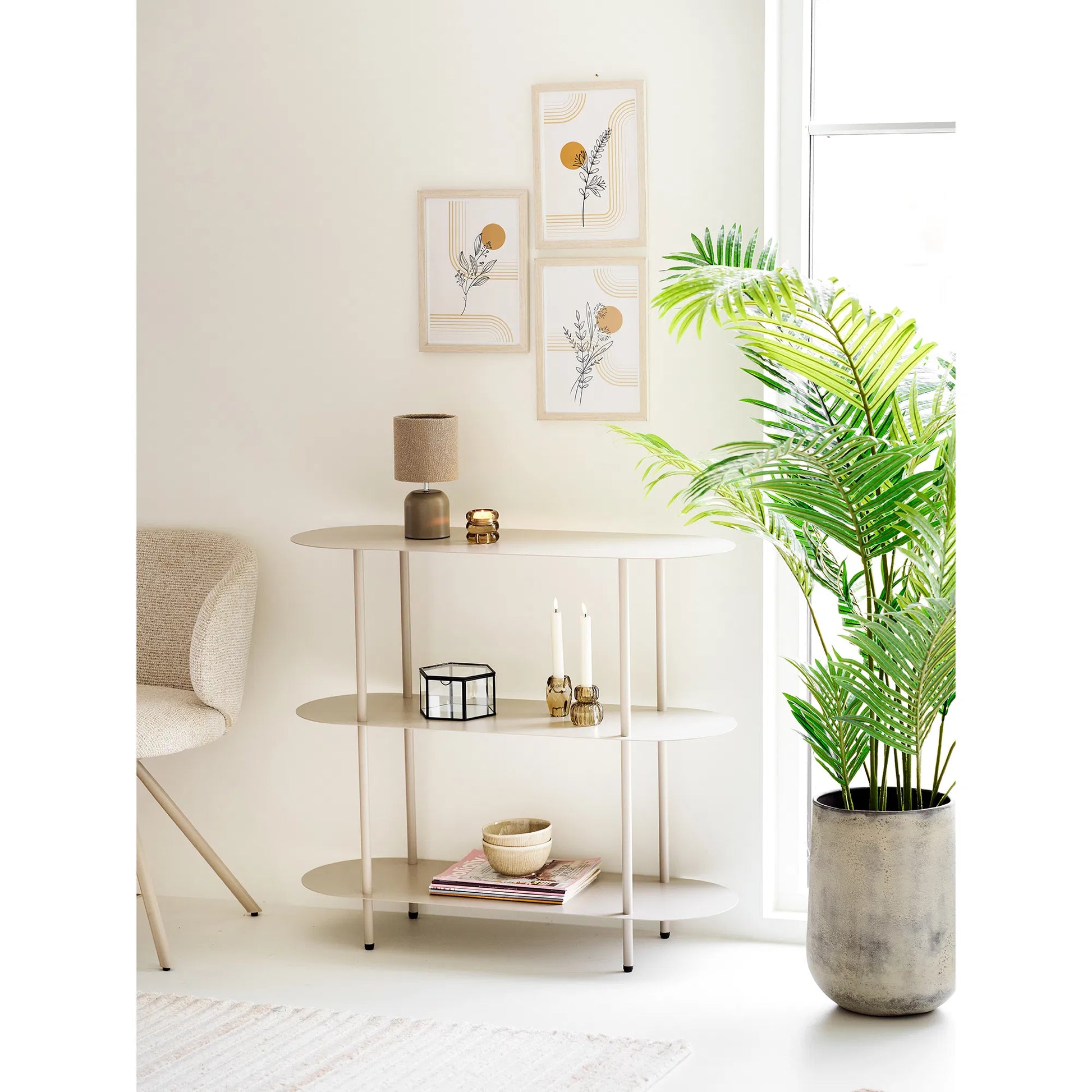 Luxusbetten24 Narvella Vase – Metall in antiker Beigeoptik (2er‑Set)